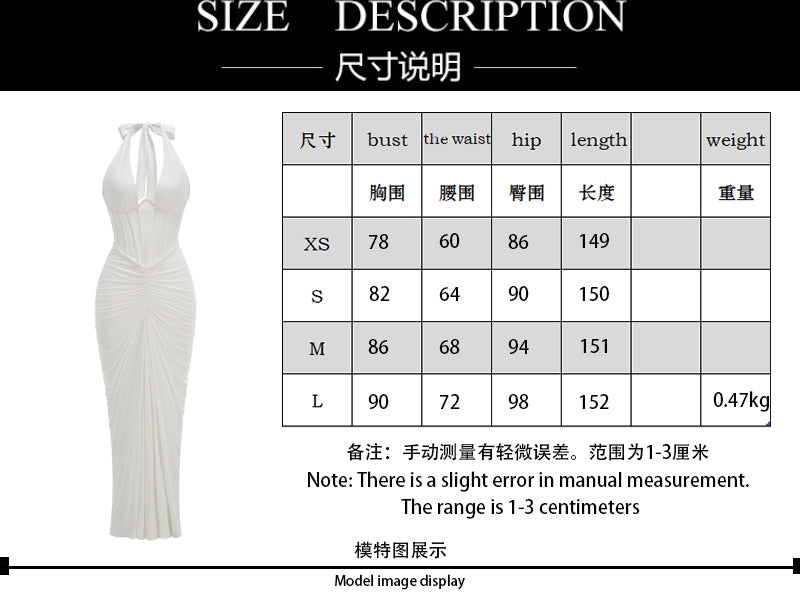 Herringbone halter neck evening gown sexy backless ruched bodycon dress for women