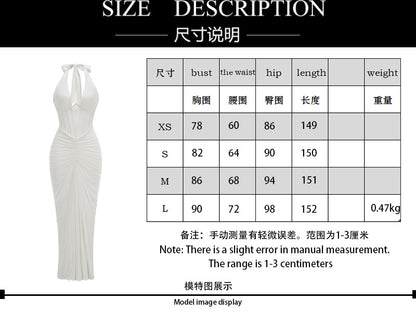 Herringbone halter neck evening gown sexy backless ruched bodycon dress for women