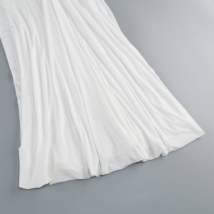 Herringbone halter neck evening gown sexy backless ruched bodycon dress for women